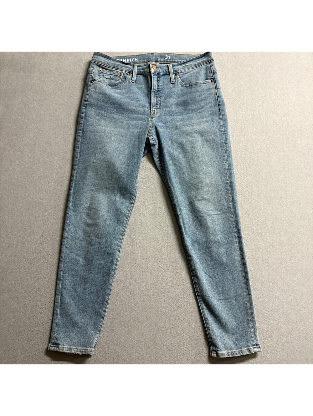 J.Crew Toothpick Skinny Jeans Womens Size 31 Re-Imagined Blue Denim Stretch